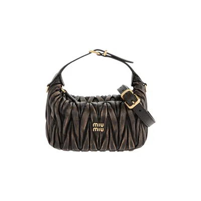 Pre-owned Miu Miu Matelasse' Handbag 'caffe' | Brown | Women's Size Onesize