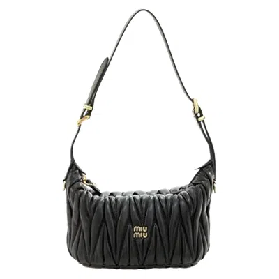 Pre-owned Miu Miu Matelasse Handbag 'nero' | Black | Women's Size Onesize