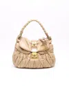 Miu Miu Matelassé Hobo Bag In Neutral