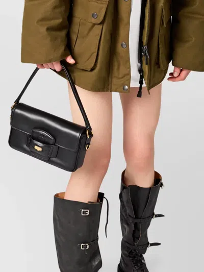 Miu Miu Matelassé Leather Clutch Bag In Black