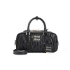 Miu Miu Lamb Leather Handbag In Black