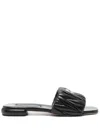 Miu Miu Iu Matelasse Slide In Black