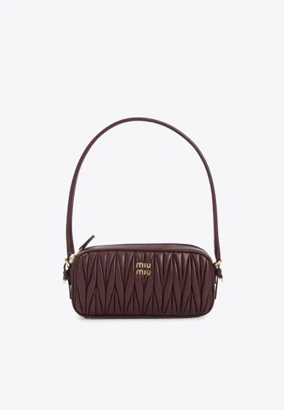 MIU MIU MATELASSÉ LEATHER SHOULDER BAG