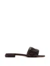 Miu Miu Quilted Leather Sandals In Multi