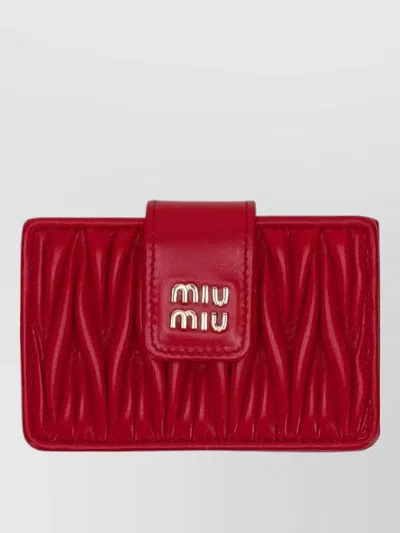 Miu Miu Matelasse Minuteria Quilted Leather Card Holder
