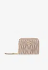 Miu Miu Matelassé Nappa Coin Purse In Pink