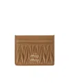 Miu Miu Card Holder In Leather