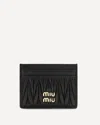 Miu Miu Mini Leather Card Case In Black