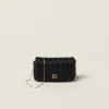 Miu Miu Matelassé Nappa Leather Mini-bag In Black