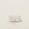 Miu Miu Matelassé Nappa Leather Mini-bag In White