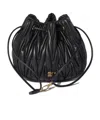 Miu Miu Matelassé Nappa Leather Pouch In Black