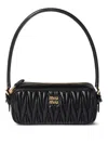 Miu Miu Matelassè Nappa Pouch In Black