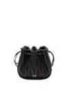 Miu Miu `matelassé` Nappa Leather Pouch In Black
