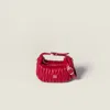 Miu Miu Matelassé Nappa Leather Pouch In Red