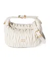 Miu Miu Matelassé Nappa Leather Pouch In White