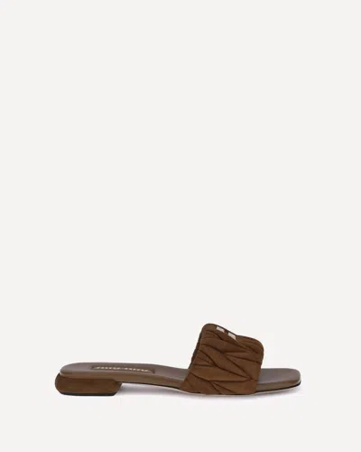 Miu Miu Matelassé Nappa Leather Sandals