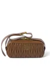 Miu Miu Schultertasche Aus Matelasse-leder In Brown