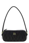 Miu Miu Matelassè Nappa Pouch In Black