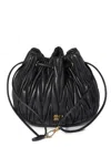 Miu Miu Logo Pouch In Black