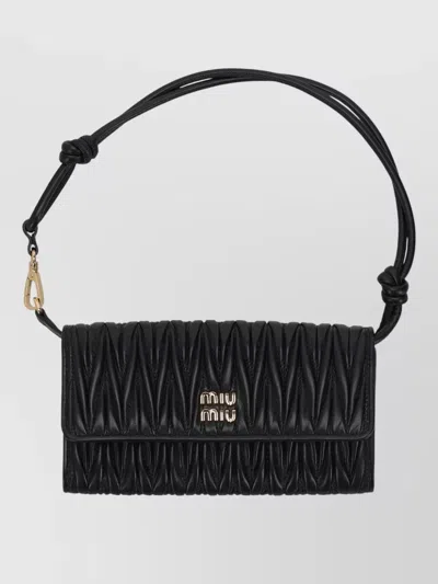 Miu Miu Matelasse Purse Adjustable Strap Cardholder Design