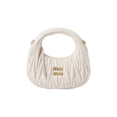 Pre-owned Miu Miu Matelasse Shoulder Bag 'bianco' | White | Women's Size Onesize