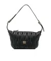 Miu Miu Matelasse Shoulder Bag In Black