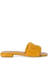 Miu Miu Women Mustard Suede Slippers