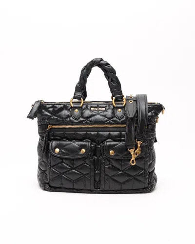 Miu Miu Matelasse Tote Bag