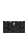 Miu Miu Matelass Wallet In Black