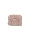 Miu Miu Matelassé Wallet In Pink