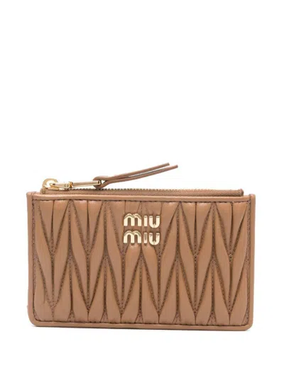 Miu Miu Matelassé Zipped Card Holder