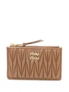 Miu Miu Matelassé Zipped Card Holder