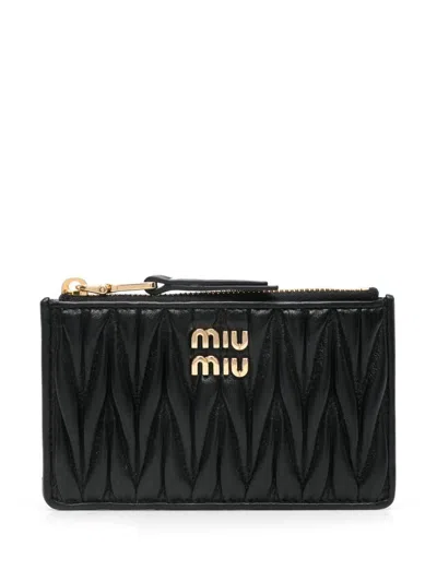 Miu Miu Matelassé Zipped Card Holder