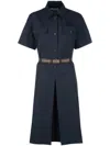 Miu Miu Mc Panama Night Blue Dress With Pockets
