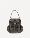 Miu Miu Medium Leather Backpack In Brown