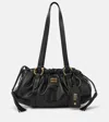 Miu Miu Medium Leather Shoulder Bag In Black