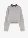 Miu Miu Mélange Cotton Sweatshirt In Gray