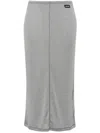 Miu Miu Mélange-effect Pencil Skirt In Grey