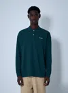 Miu Miu Men Logo Motif Polo Shirt In Green