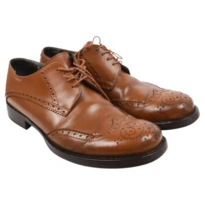 Pre-owned Miu Miu Men Shoes Derbies Brogues Size 7uk/eu42/usa8 In Brown