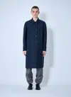 Miu Miu Men Single-breasted Mohair Coat In Blue