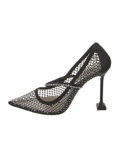 Pre-owned Miu Miu Mesh Accents Pumps In Black