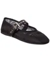 Miu Miu Mesh & Leather Ballerina Flat