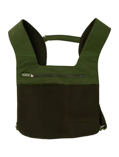 Pre-owned Miu Miu Mesh Backpack In Green