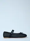 Miu Miu Mesh-design Ballet Flats In Black