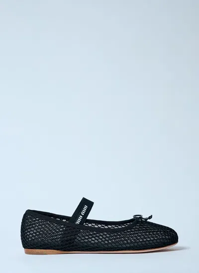 MIU MIU MESH BALLERINA FLATS