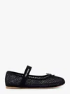 Miu Miu Logo Ballet Flats Flat Shoes Black