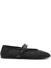 Miu Miu Strap Ballet In Black