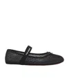 Miu Miu Mesh-design Ballet Flats In Black