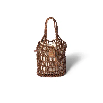 Miu Miu Mesh Bucket Bag In Pink